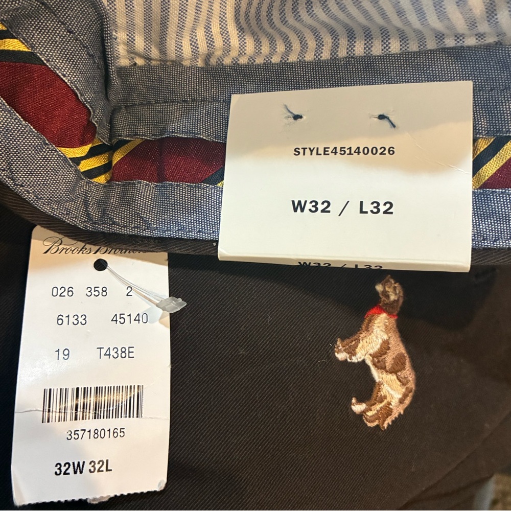Brooks Brothers Brown Chinos with Dog Embroidery - Picture 7 of 7